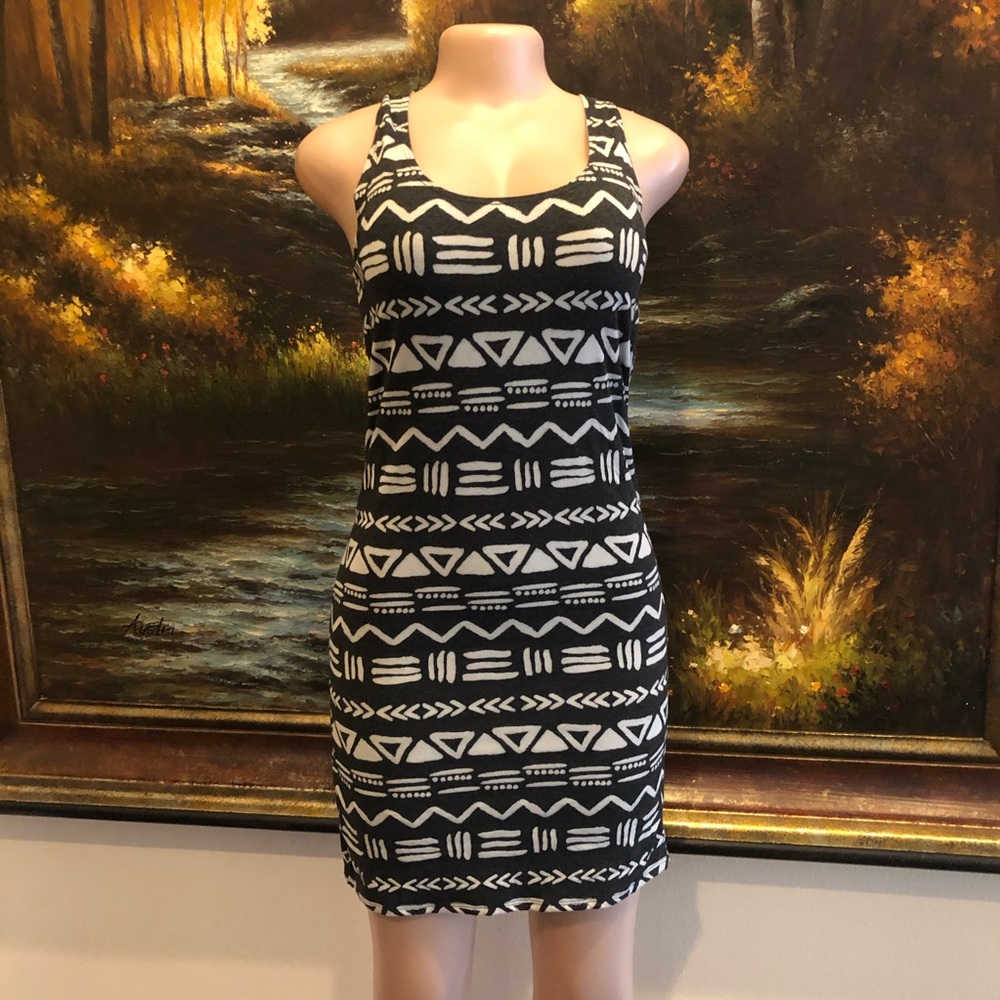 Billabong Bodycon Dress Black & White Size Large